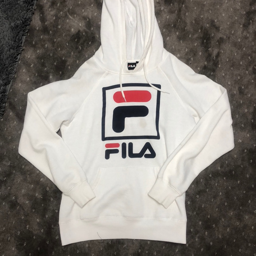 White Fila hoodie